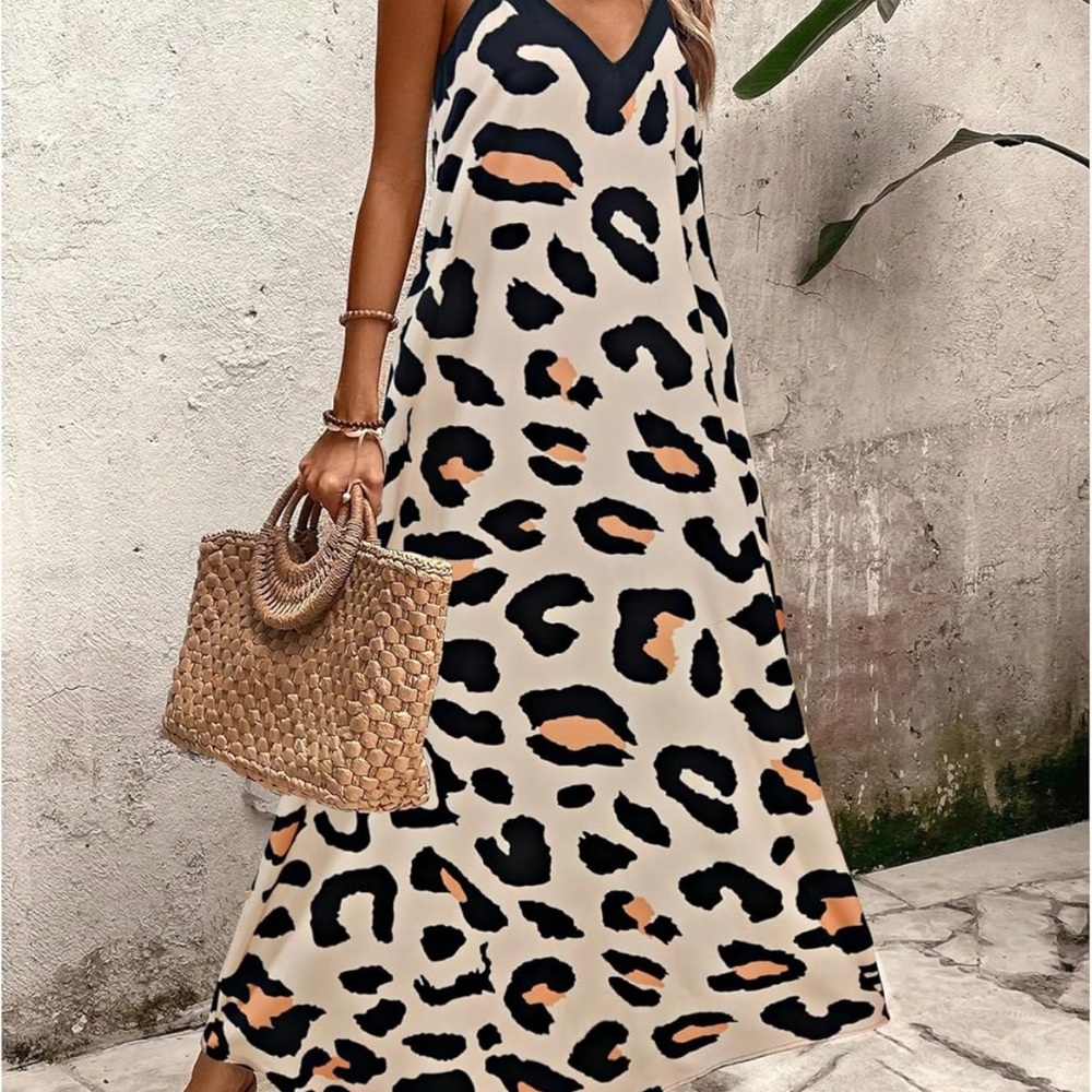 Leopard Print Maxi Dress